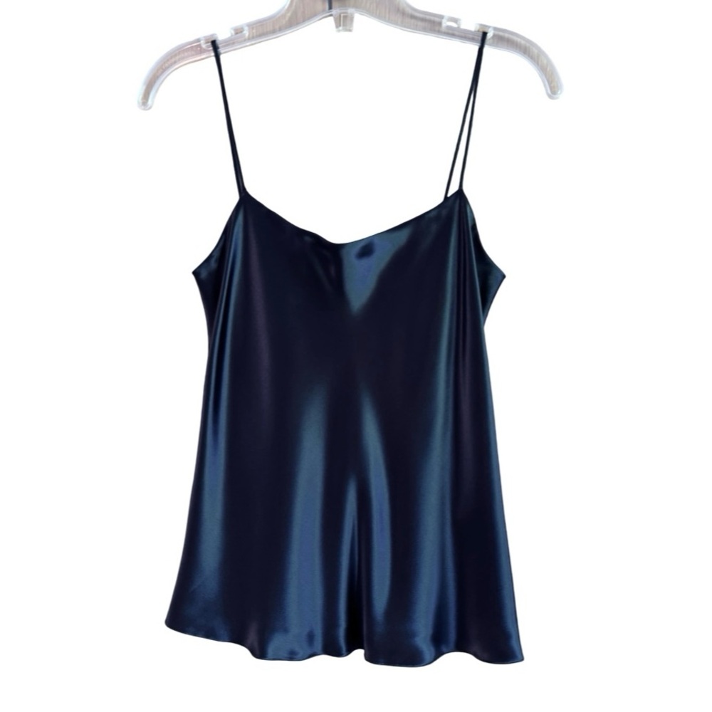 THE ROW BIGGINS SILK SATIN CAMISOLE INDIGO S NWT - Picture 6 of 11